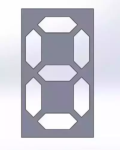 1 DIGIT 7 SEGMENT DSIPLAY 3D print model
