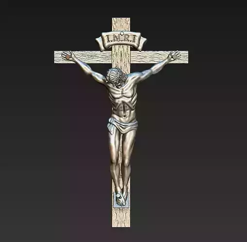 JESUS ON THE CROSS for 3D print  3D print model
