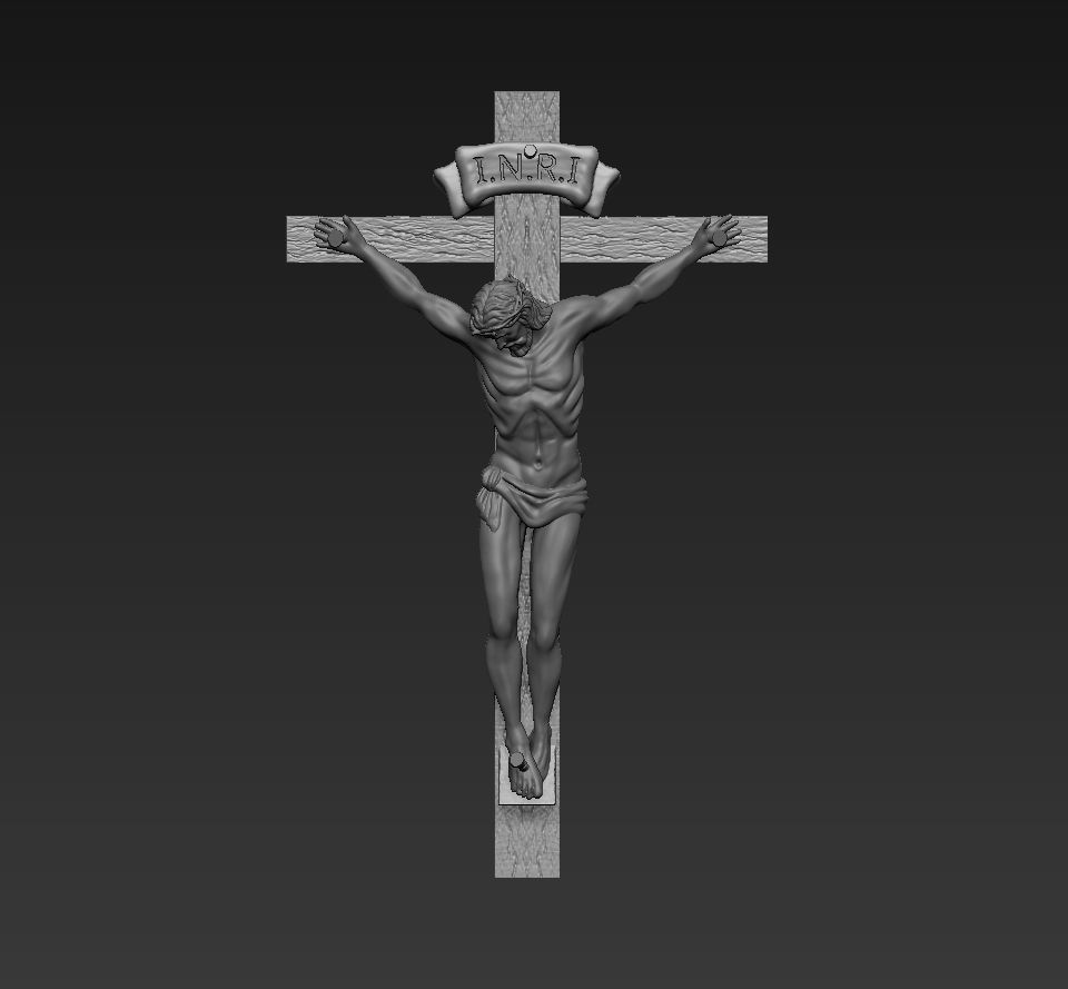 JESUS ON THE CROSS for 3D print 3D print model_1