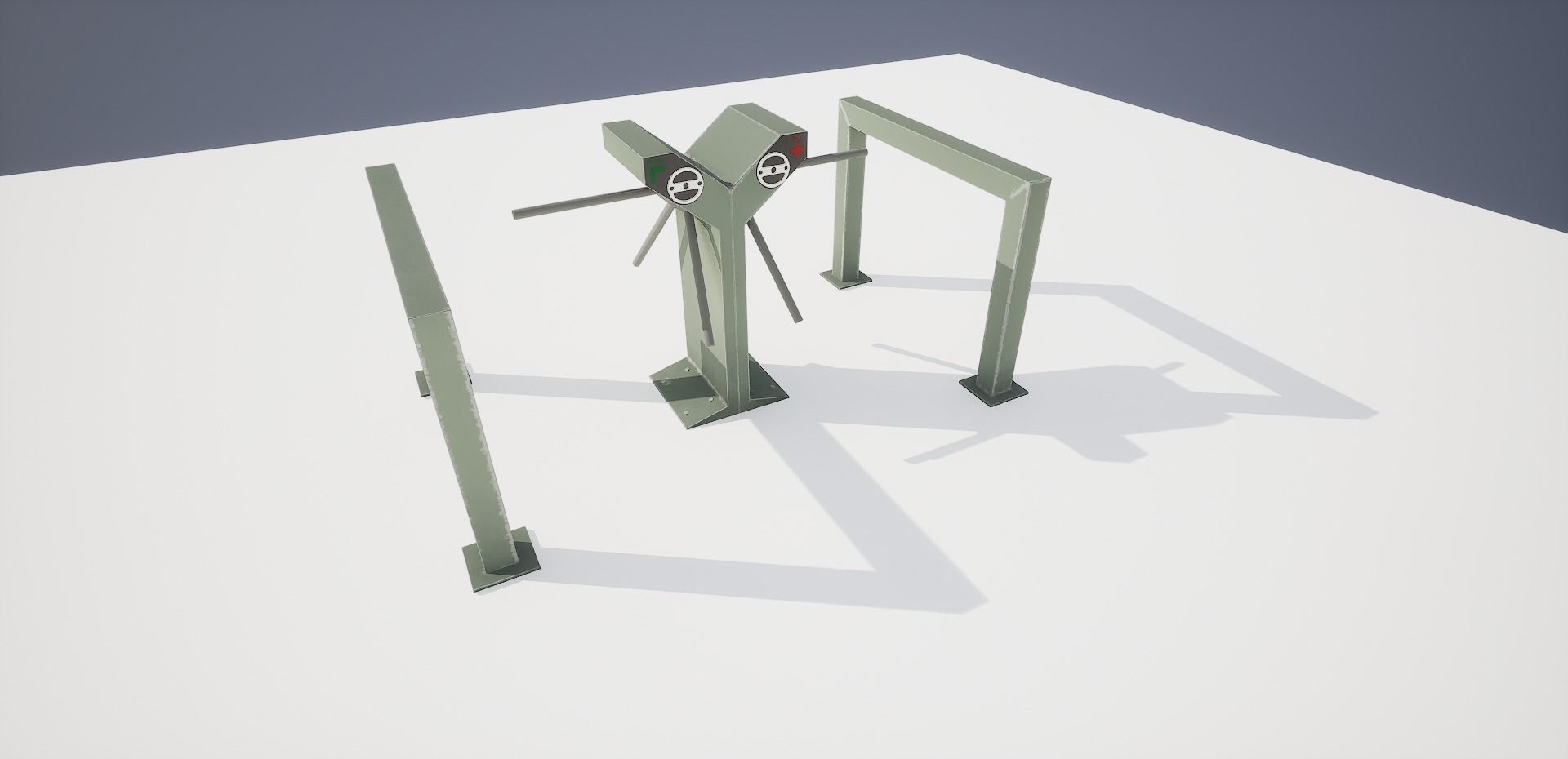 Turnstile Low-poly 3D model_1
