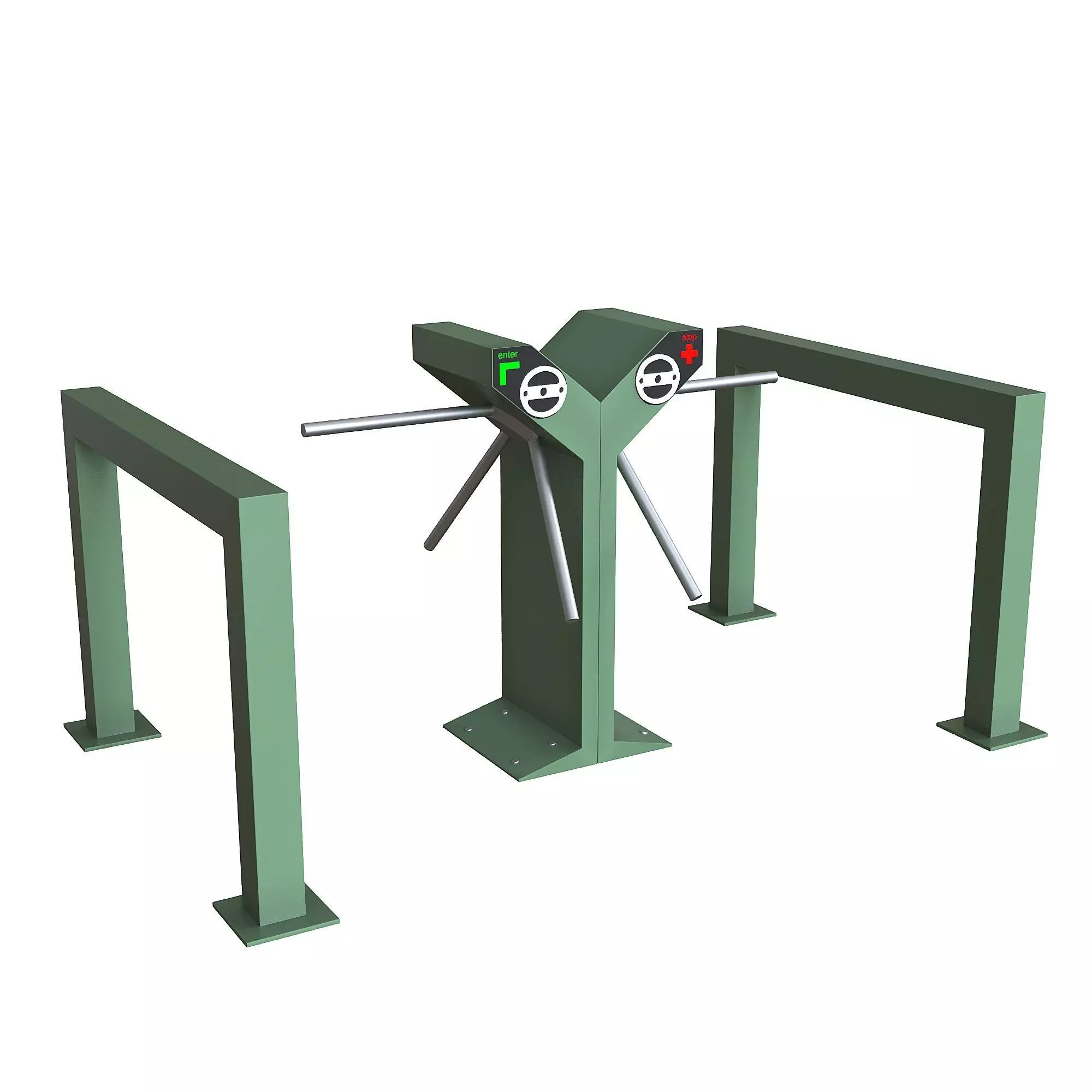 Turnstile Low-poly 3D model_0