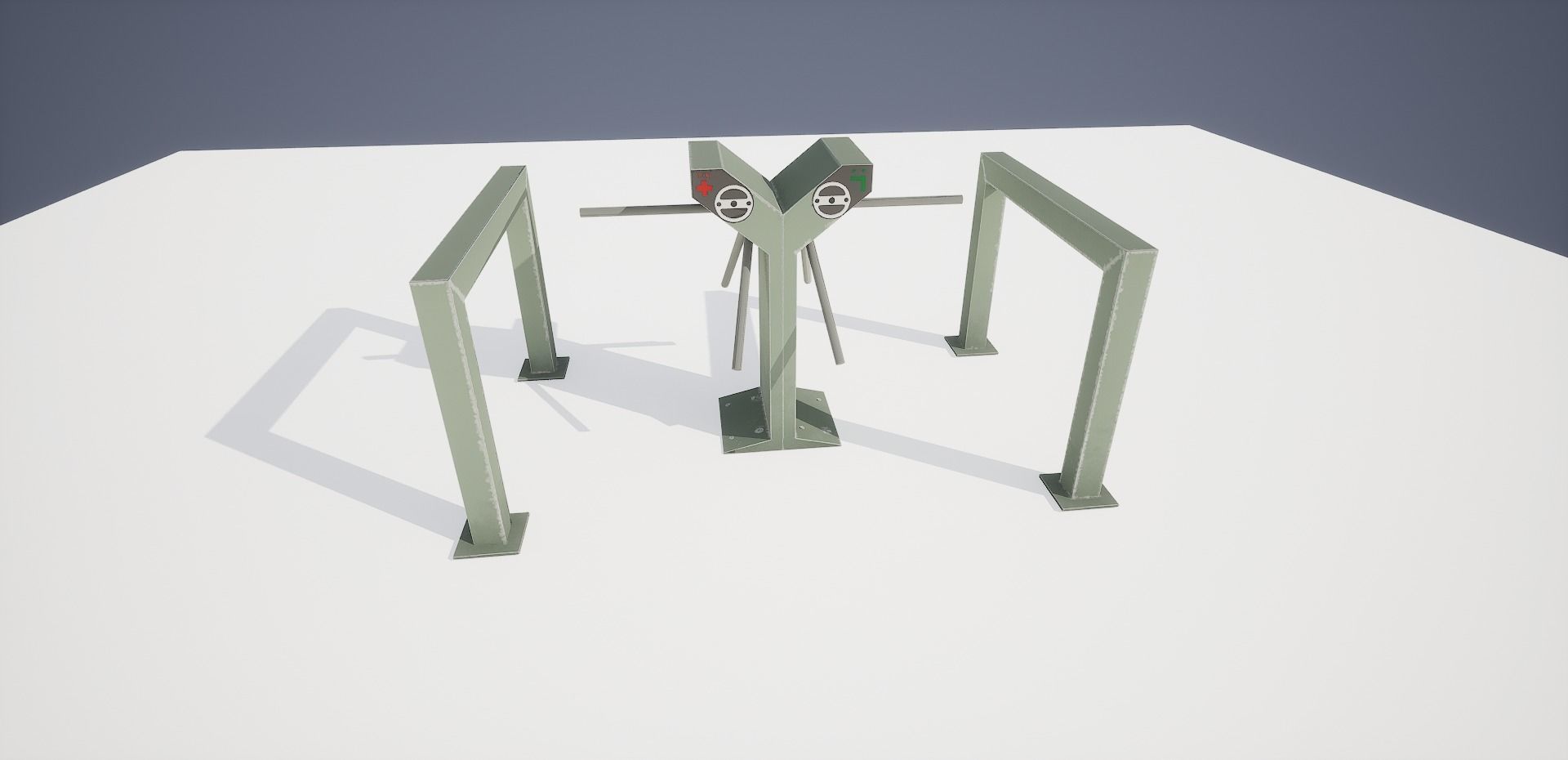Turnstile Low-poly 3D model_6
