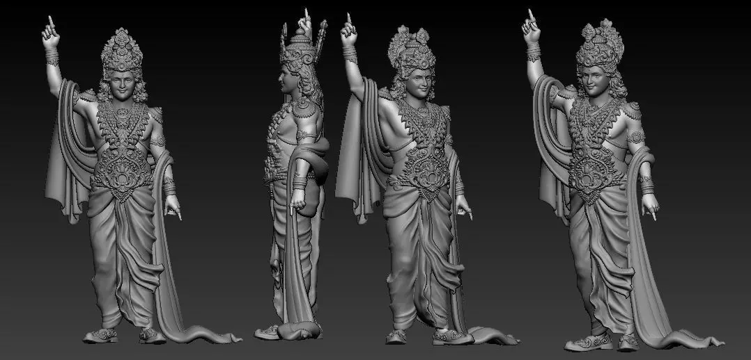 Krishna Ji Idol 3D print model_0