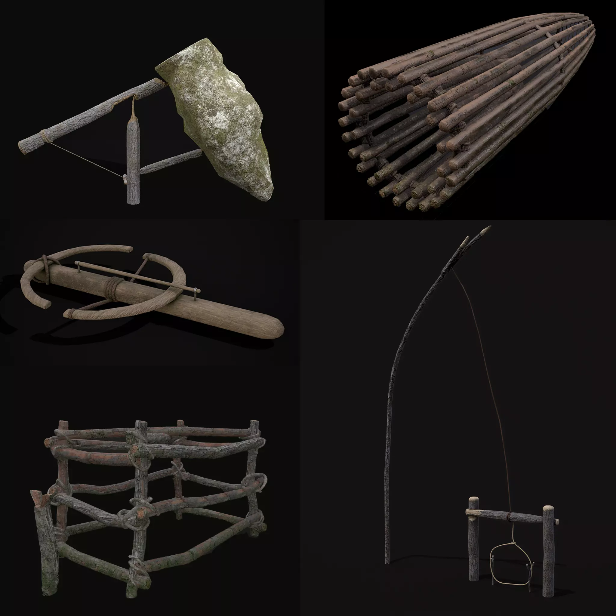 Primal Hunting Traps 3D Model Collection_0