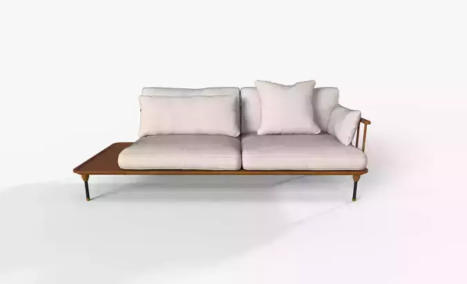 Hoover Sofa Crash Gate Low-poly 3D model