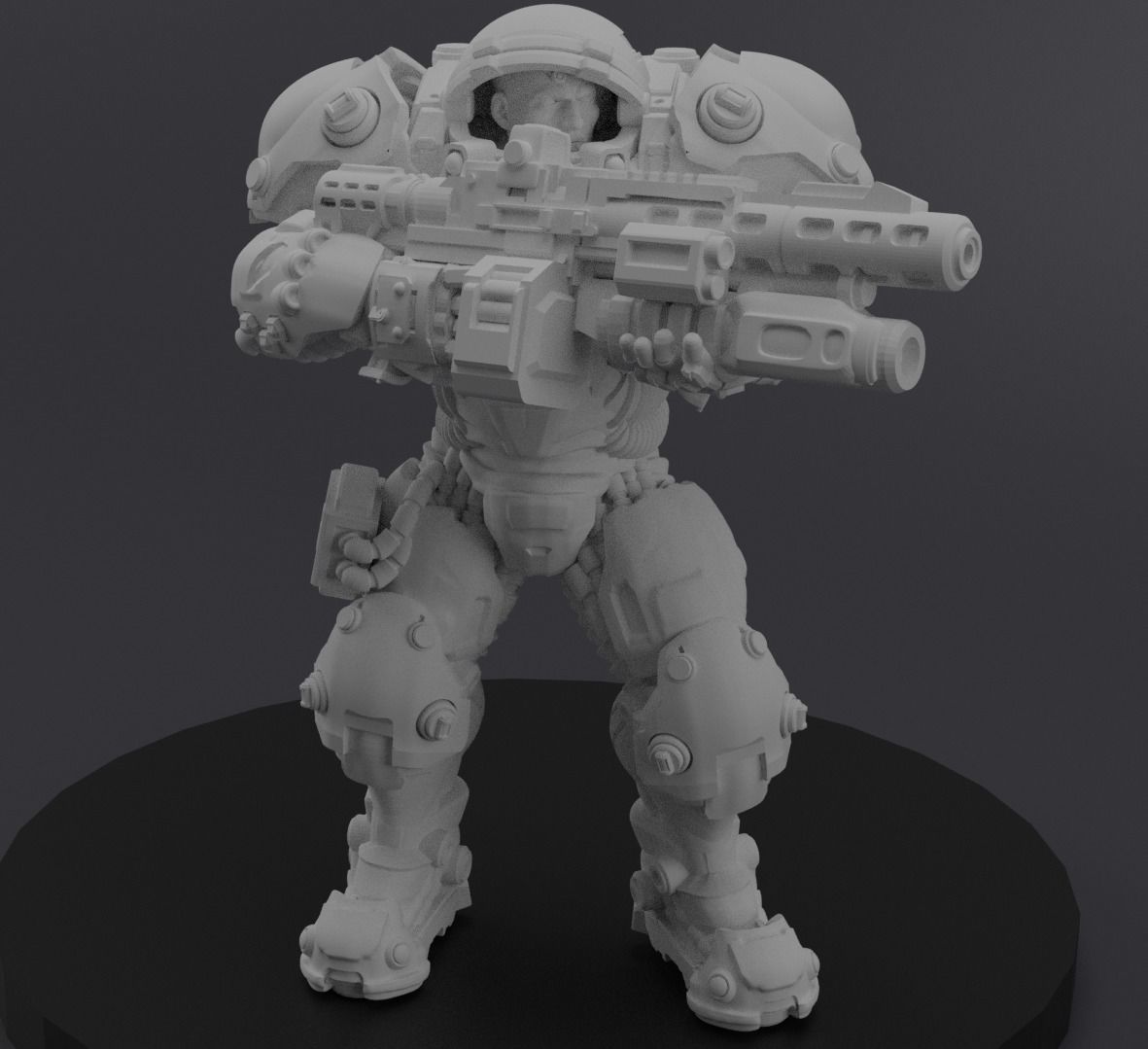Dominion Heavy Infantry Pre-supported 3D print model_13