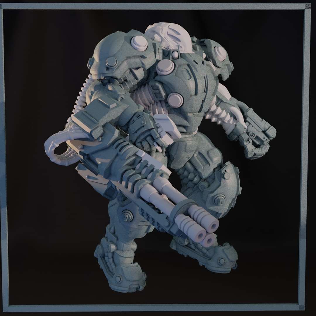 Dominion Heavy Infantry Pre-supported 3D print model_1