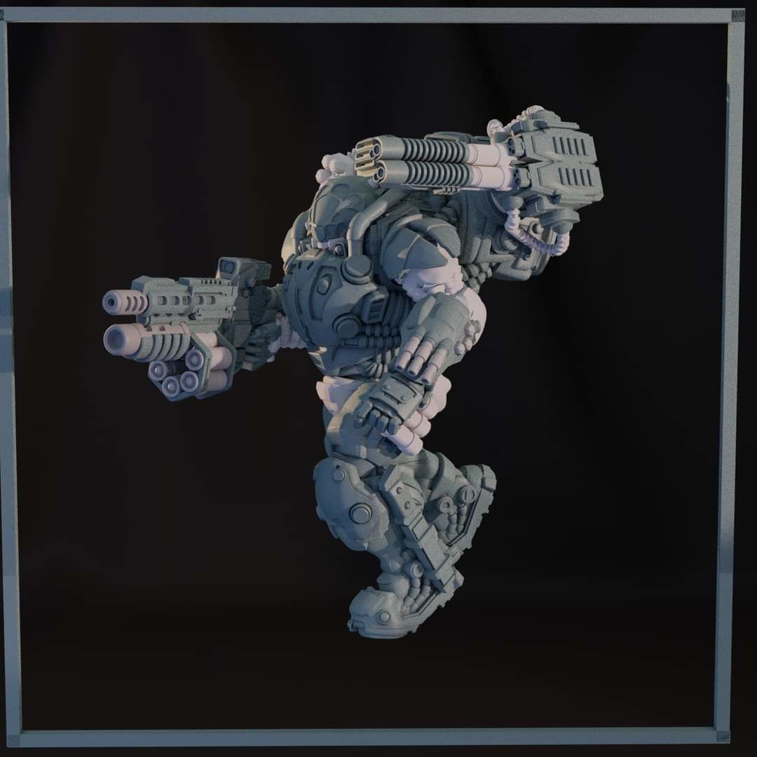 Dominion Heavy Infantry Pre-supported 3D print model_18