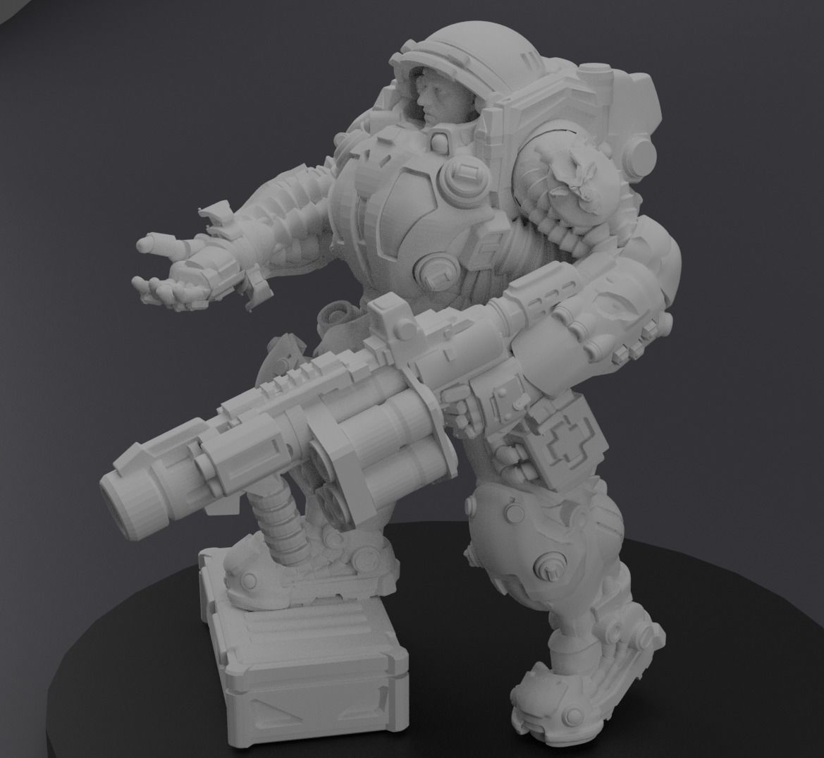Dominion Heavy Infantry Pre-supported 3D print model_16