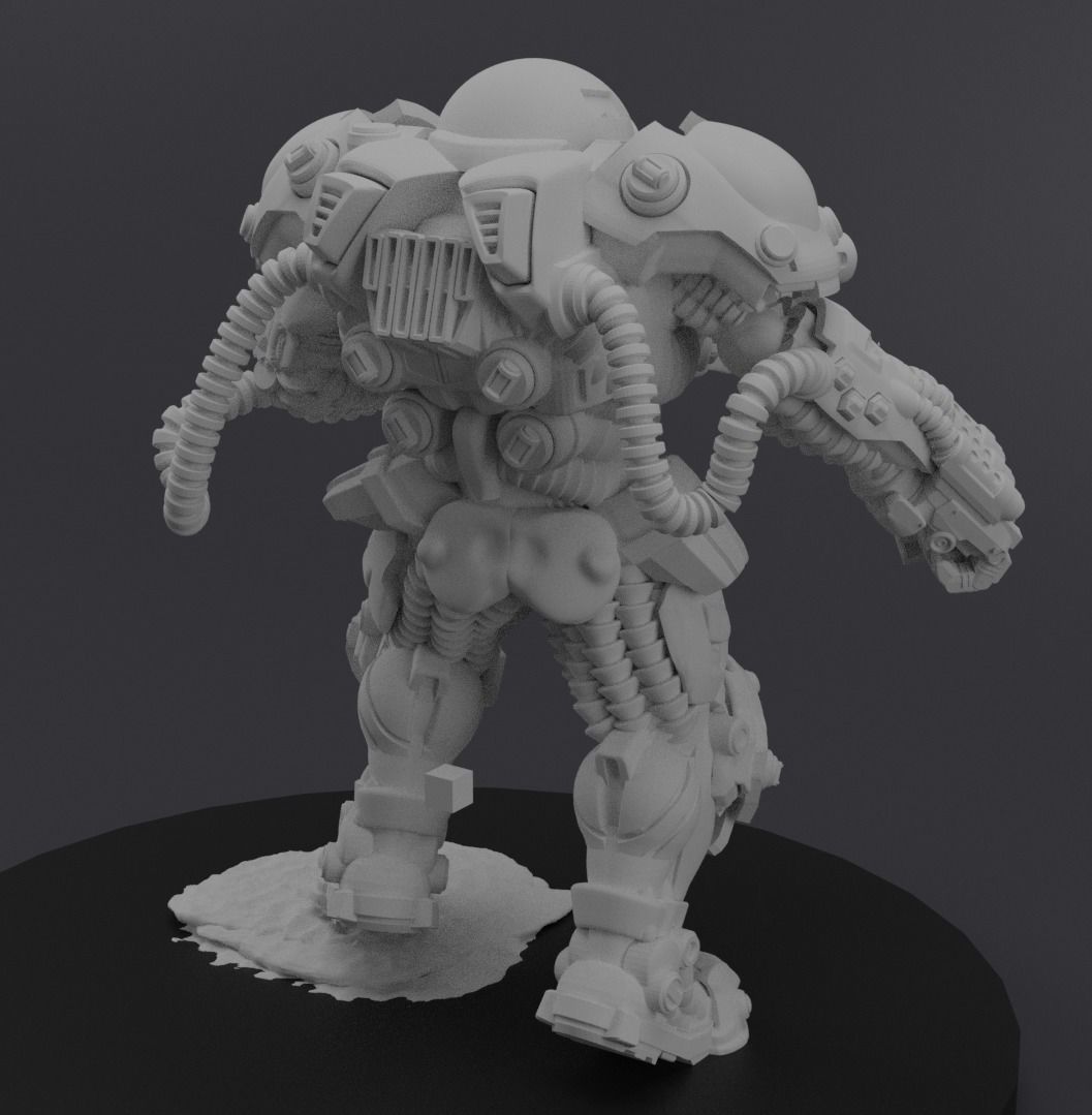 Dominion Heavy Infantry Pre-supported 3D print model_15
