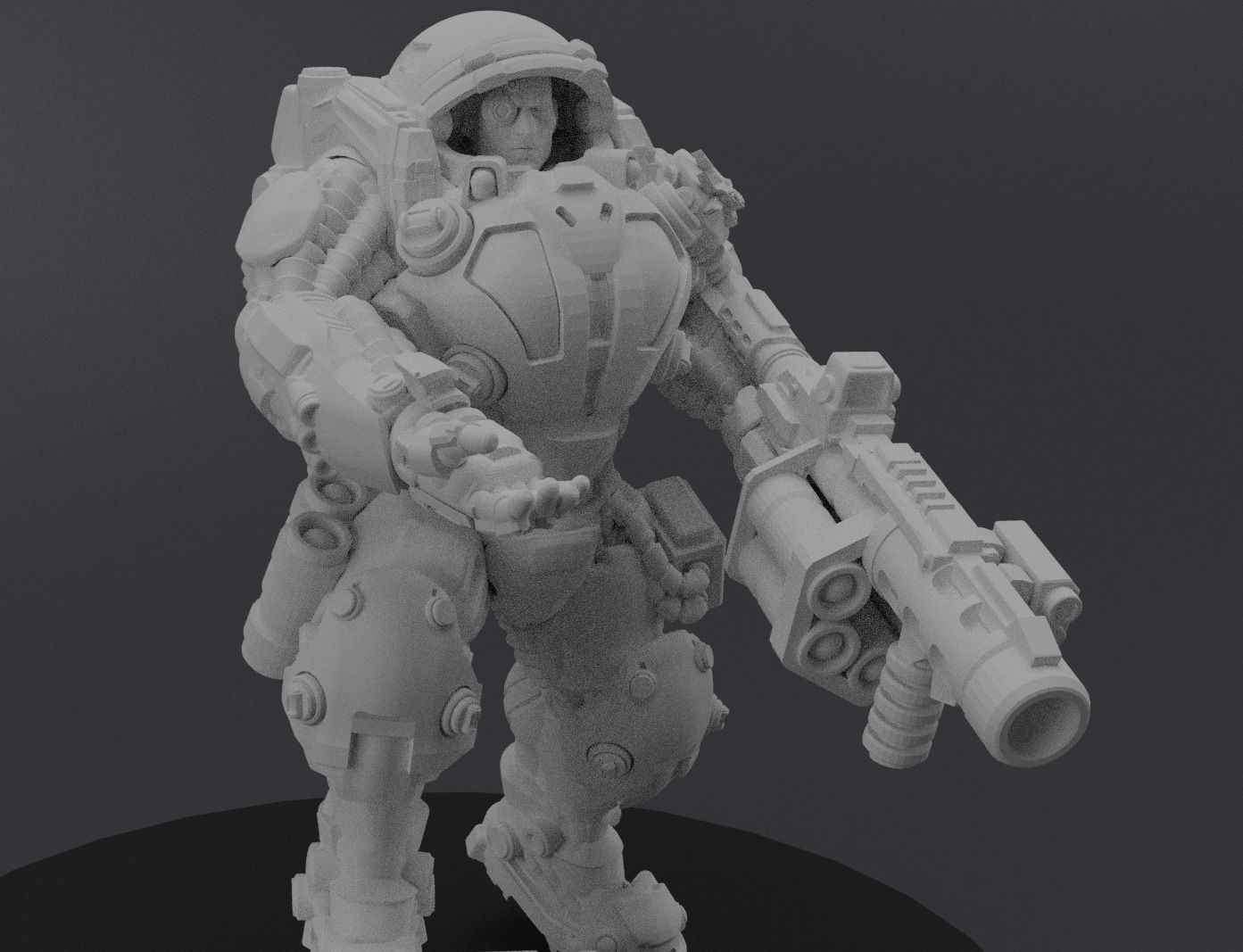 Dominion Heavy Infantry Pre-supported 3D print model_9