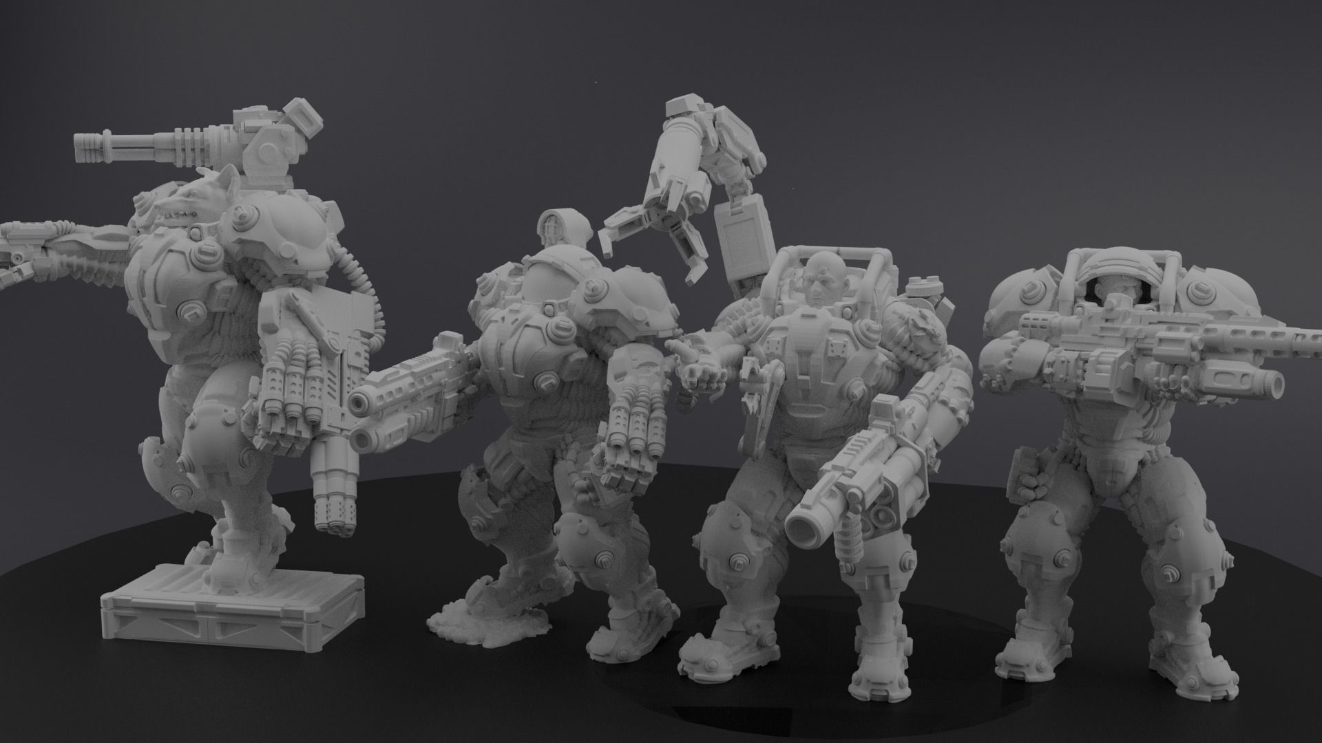 Dominion Heavy Infantry Pre-supported 3D print model_10