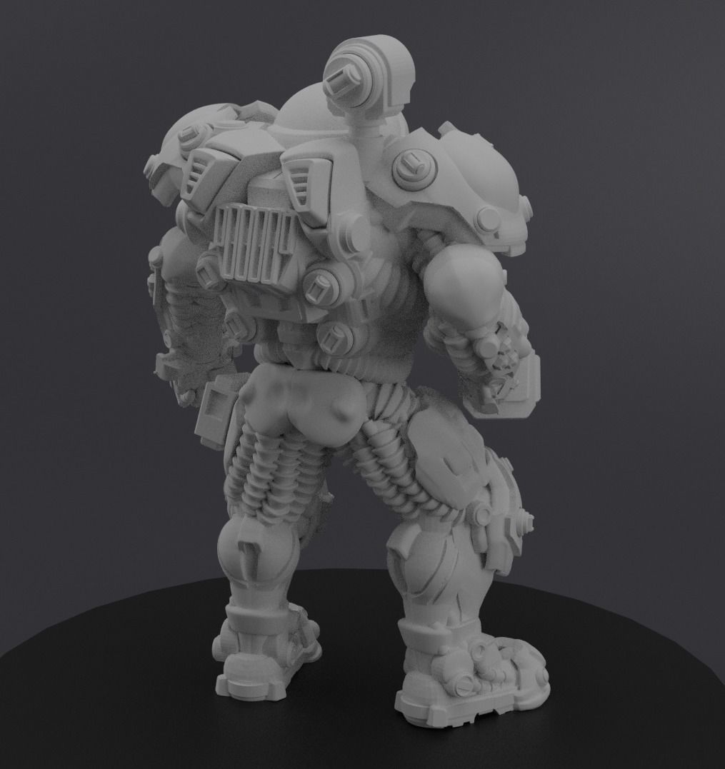 Dominion Heavy Infantry Pre-supported 3D print model_7