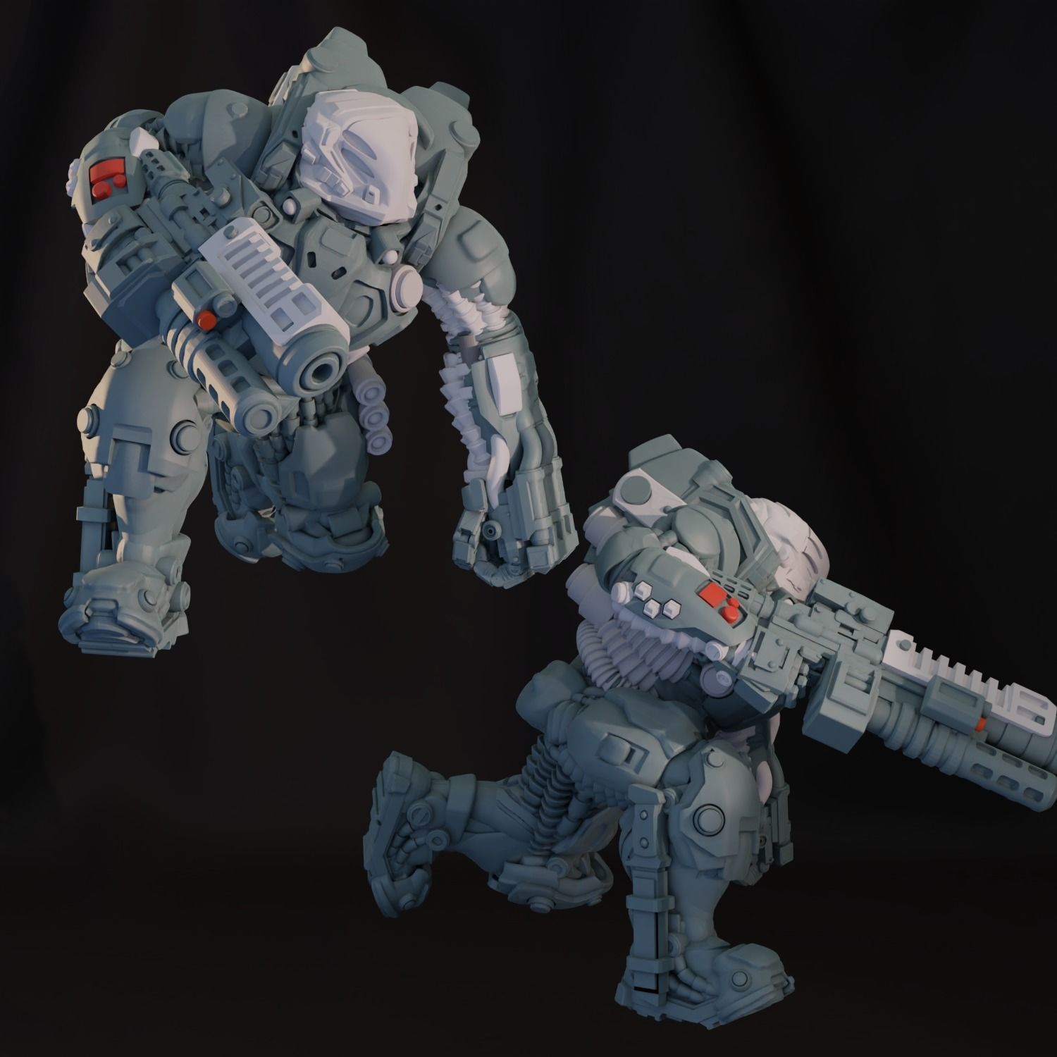 Dominion Heavy Infantry Pre-supported 3D print model_3