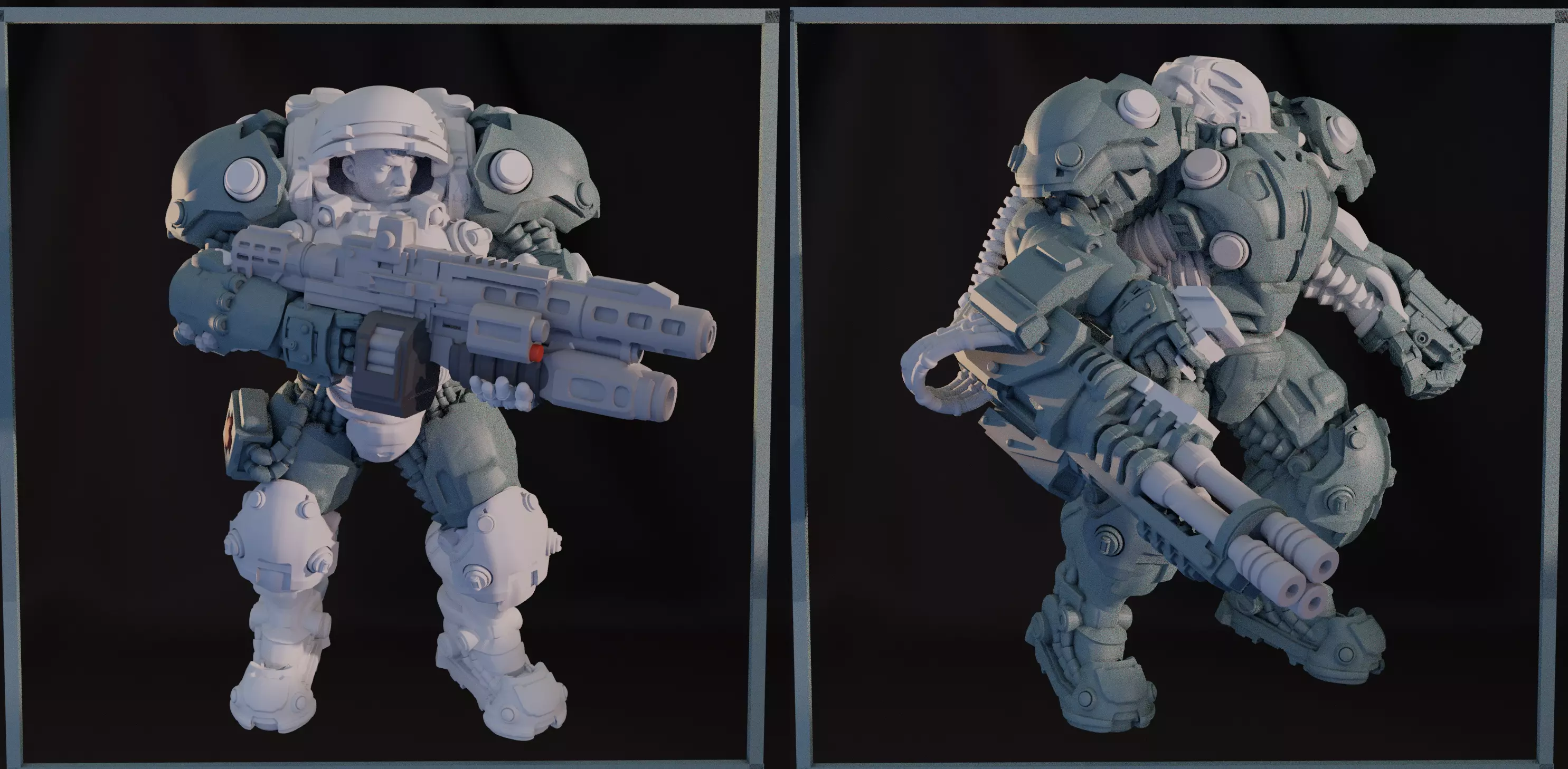 Dominion Heavy Infantry Pre-supported 3D print model_0