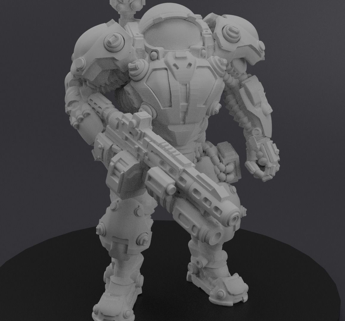 Dominion Heavy Infantry Pre-supported 3D print model_11