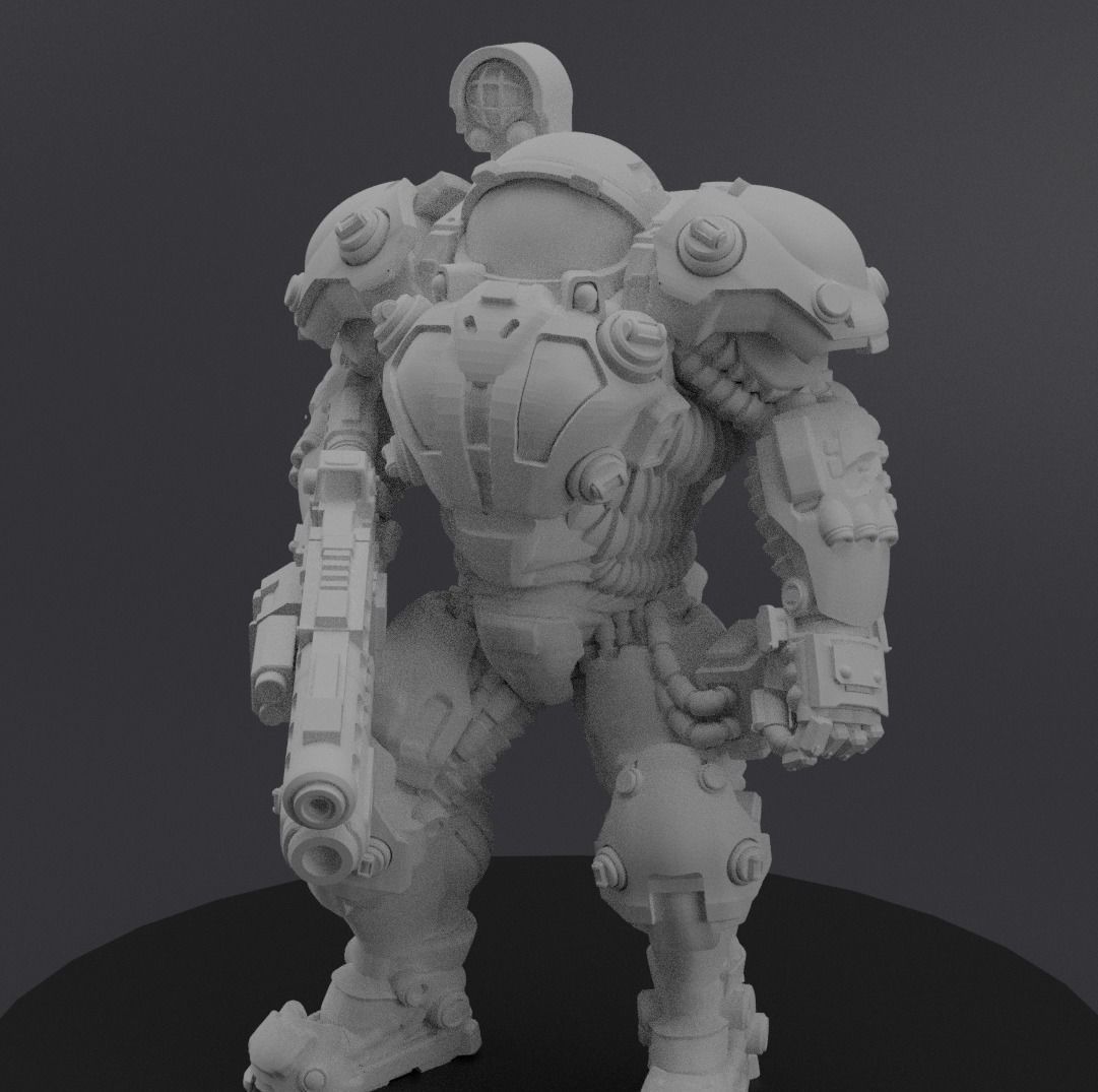 Dominion Heavy Infantry Pre-supported 3D print model_6