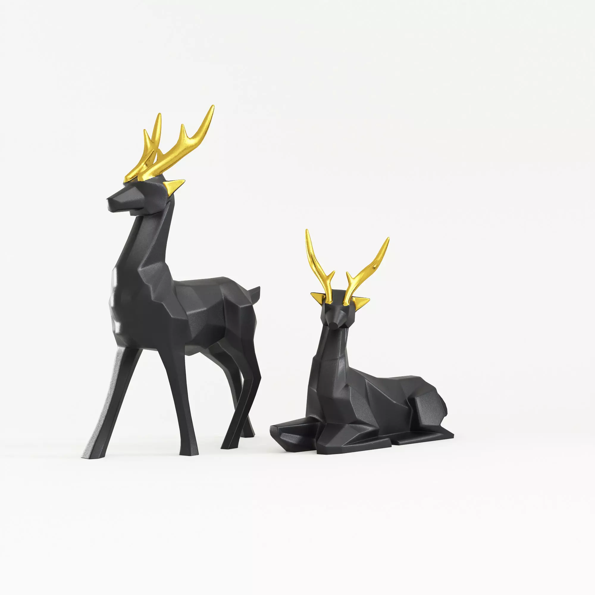 Decor Black Deer 3D model_0