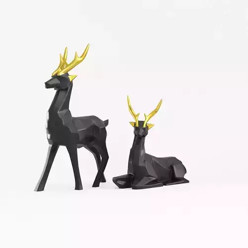 Decor Black Deer 3D model
