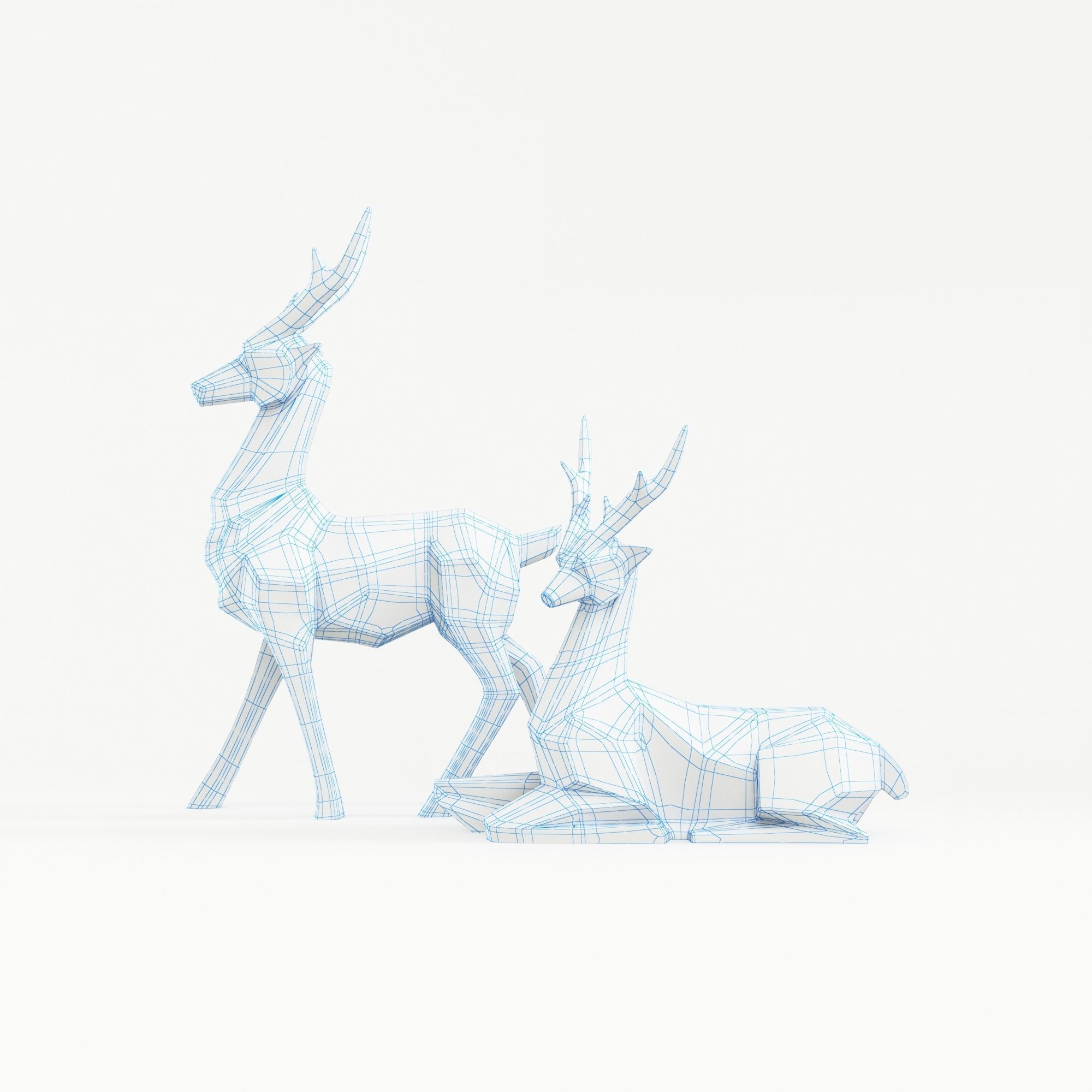 Decor Black Deer 3D model_4