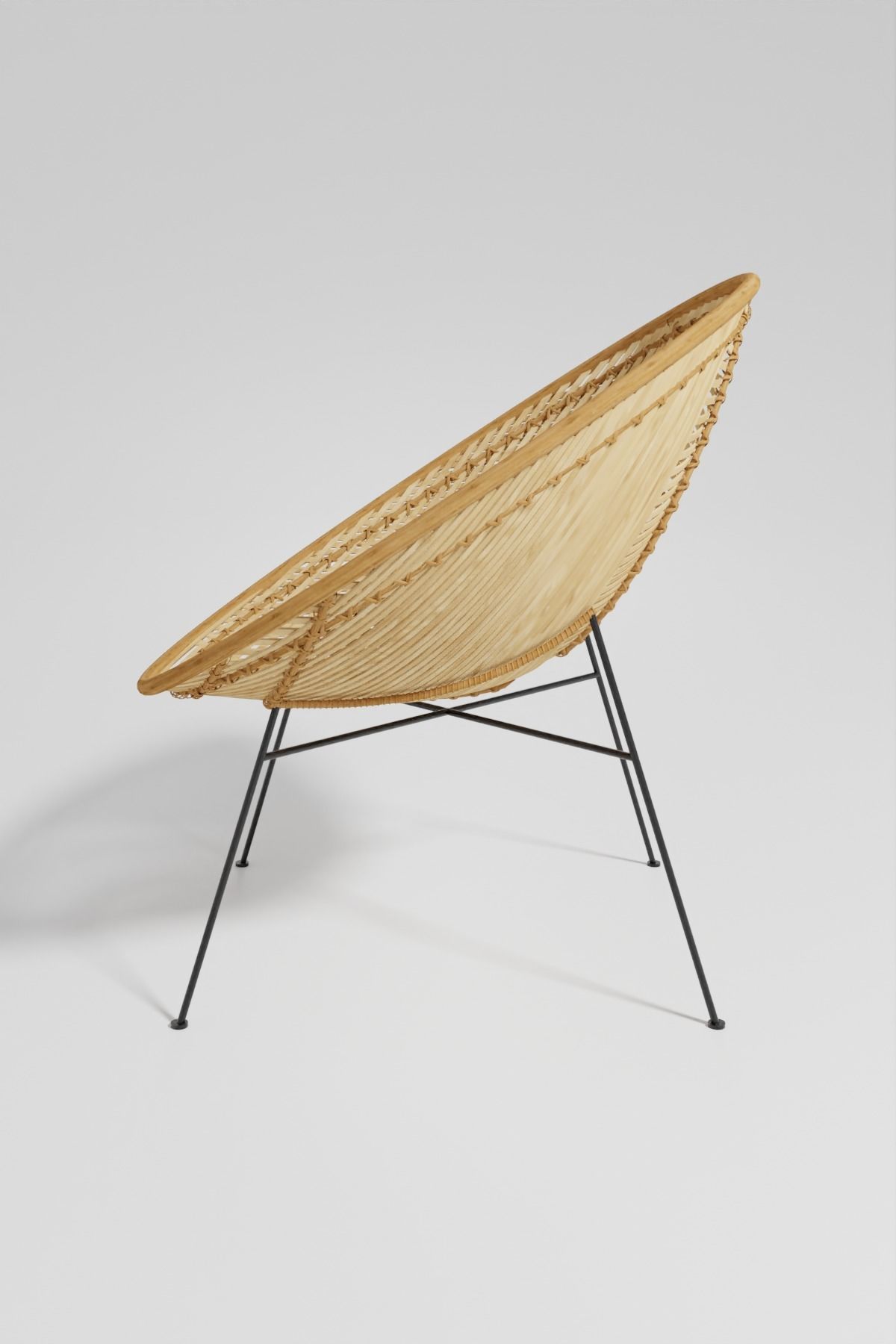 Wicker Round Rattan Chair 3D model_4