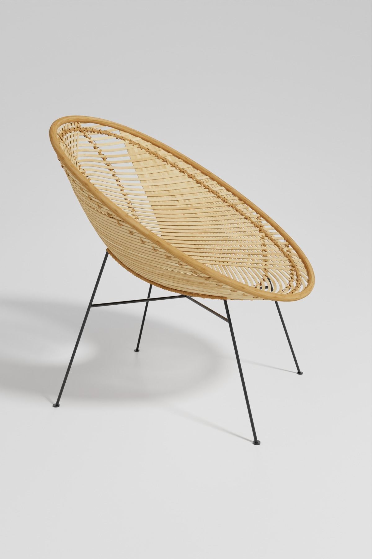 Wicker Round Rattan Chair 3D model_8