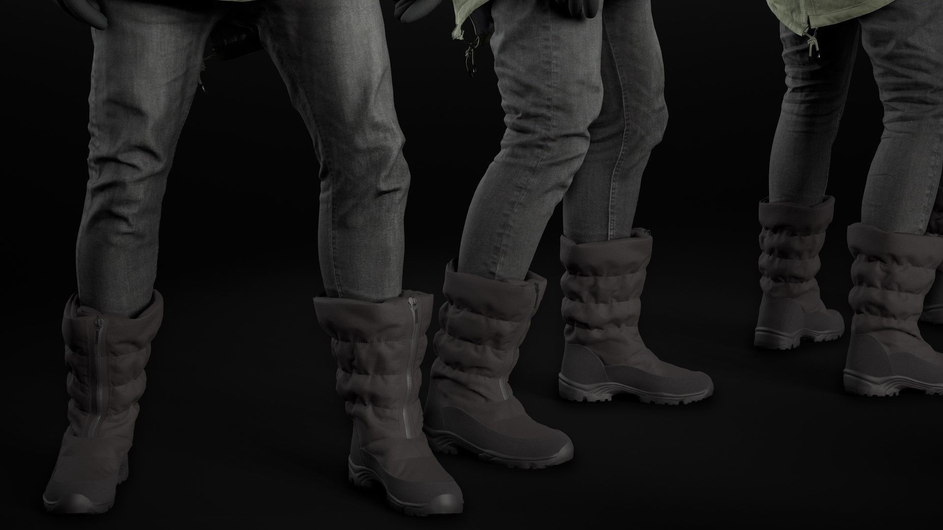 Man Winter Outfit 2 - Modular - Rigged - Animated Low-poly 3D model_24