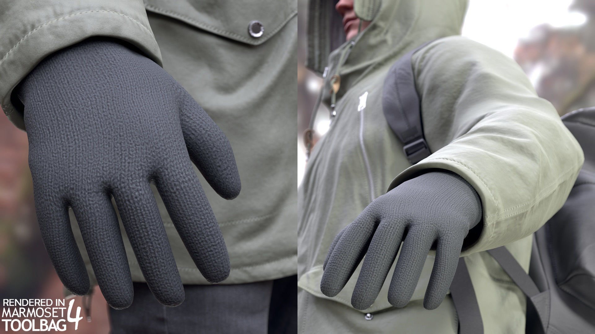 Man Winter Outfit 2 - Modular - Rigged - Animated Low-poly 3D model_16