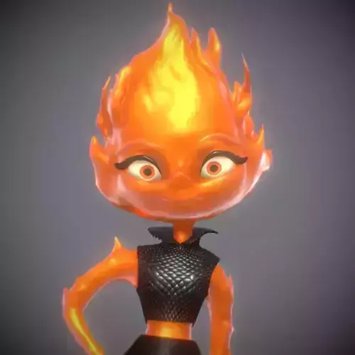 Pixar Elemental Ember Lumen printable  3D print model