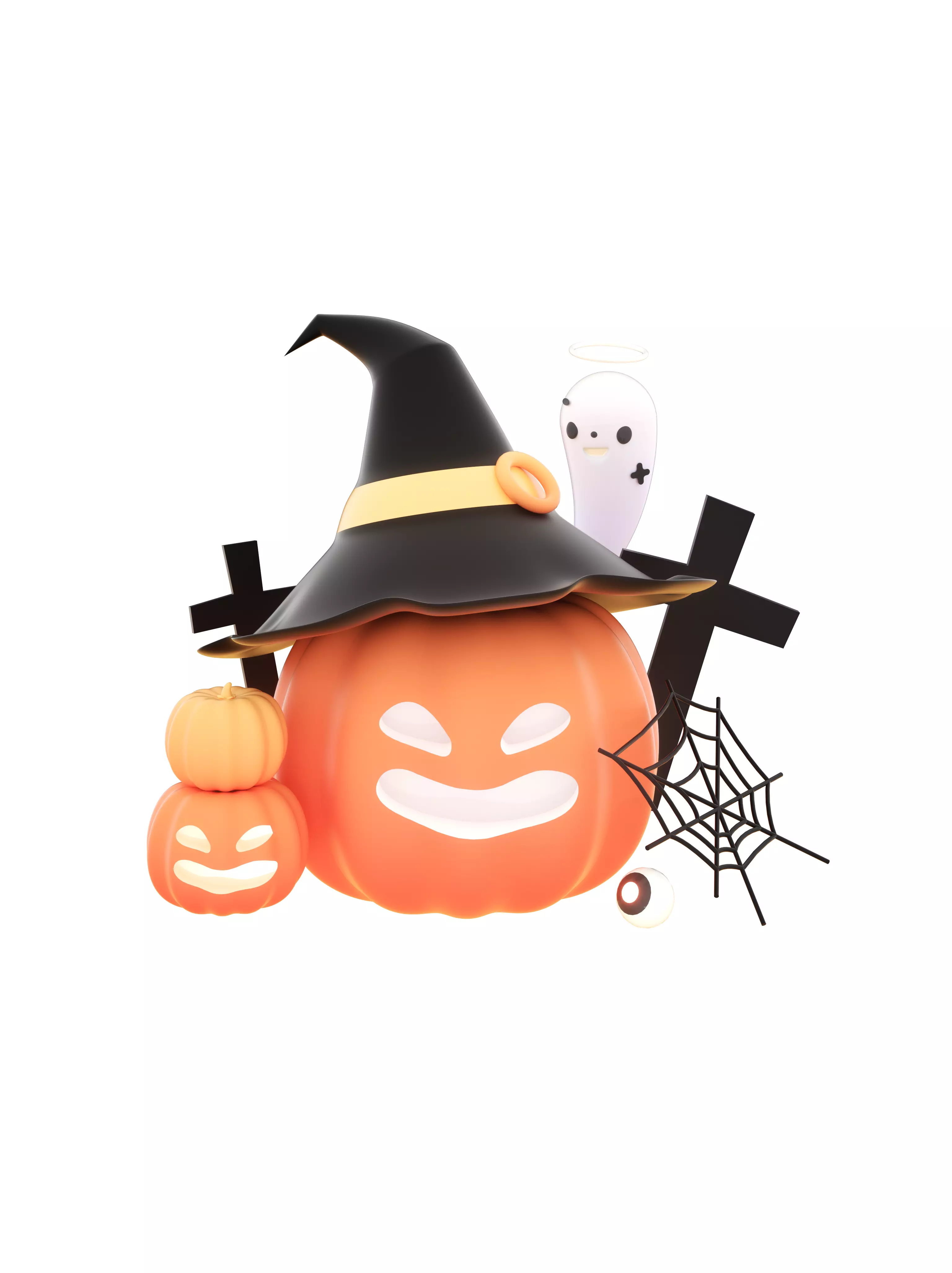 cute ghost in hollween Free 3D model