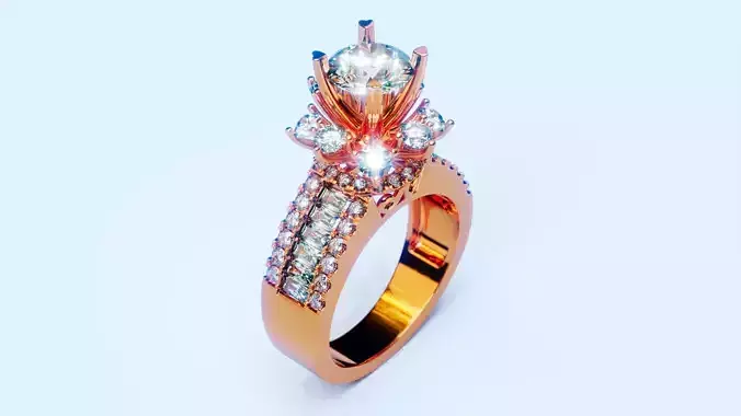 Engagement Ring 15 3D print model