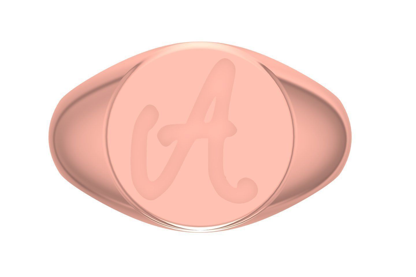 A Alphabet Mens Signet Ring 3dm STL OBJ FBX Render Details 3D print model_1