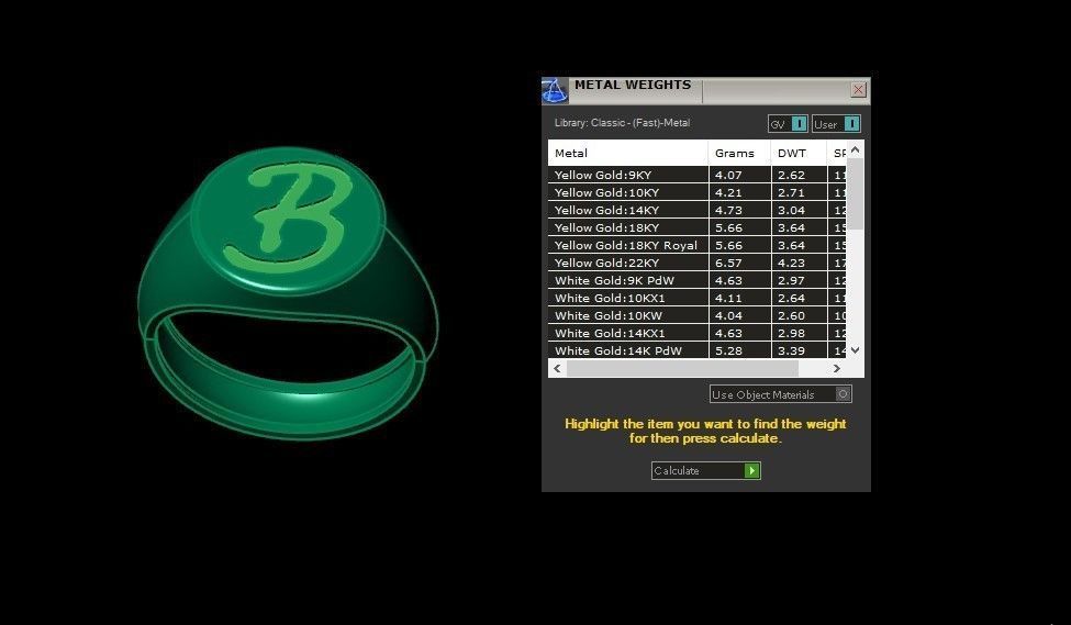 B Alphabet Mens Signet Ring 3dm STL OBJ FBX Render Details 3D print model_3