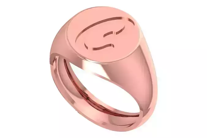 C Alphabet Mens Signet Ring 3dm STL OBJ FBX Render Details 3D print model C Alphabet Mens Signet Ring 3dm STL OBJ FBX Render Details 3D print model