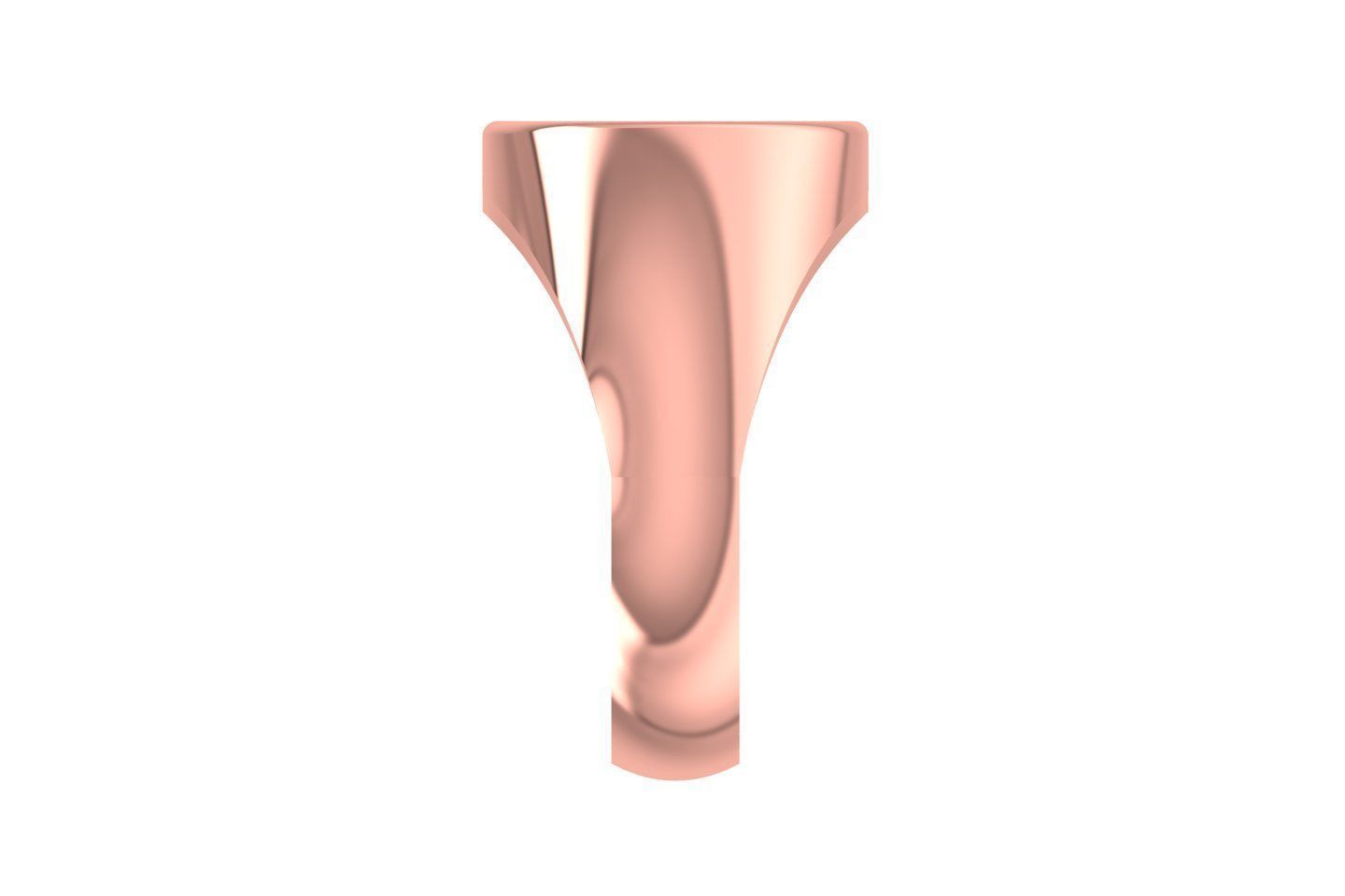 E Alphabet Mens Signet Ring 3dm STL OBJ FBX Render Details 3D print model_2