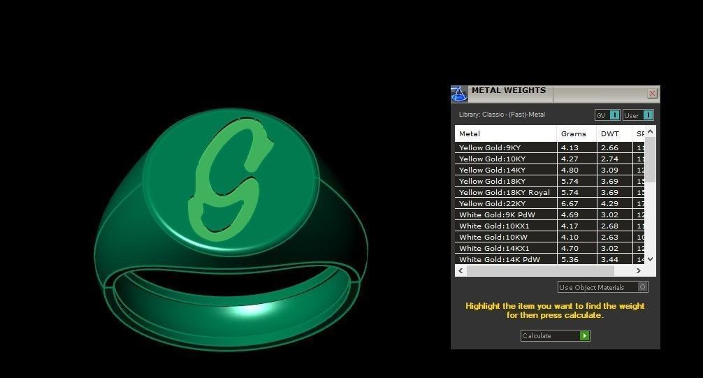 G Alphabet Mens Signet Ring 3dm STL OBJ FBX Render Details 3D print model_3