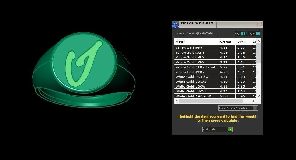 I Alphabet Mens Signet Ring 3dm STL OBJ FBX Render Details 3D print model_3