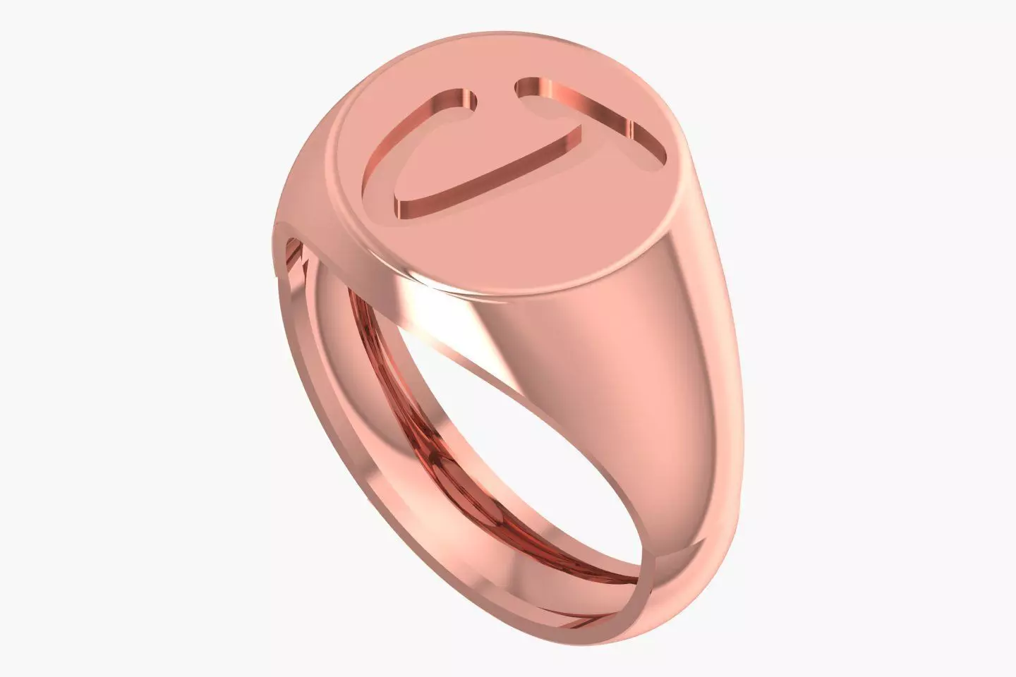 J Alphabet Mens Signet Ring 3dm STL OBJ FBX Render Details 3D print model_0