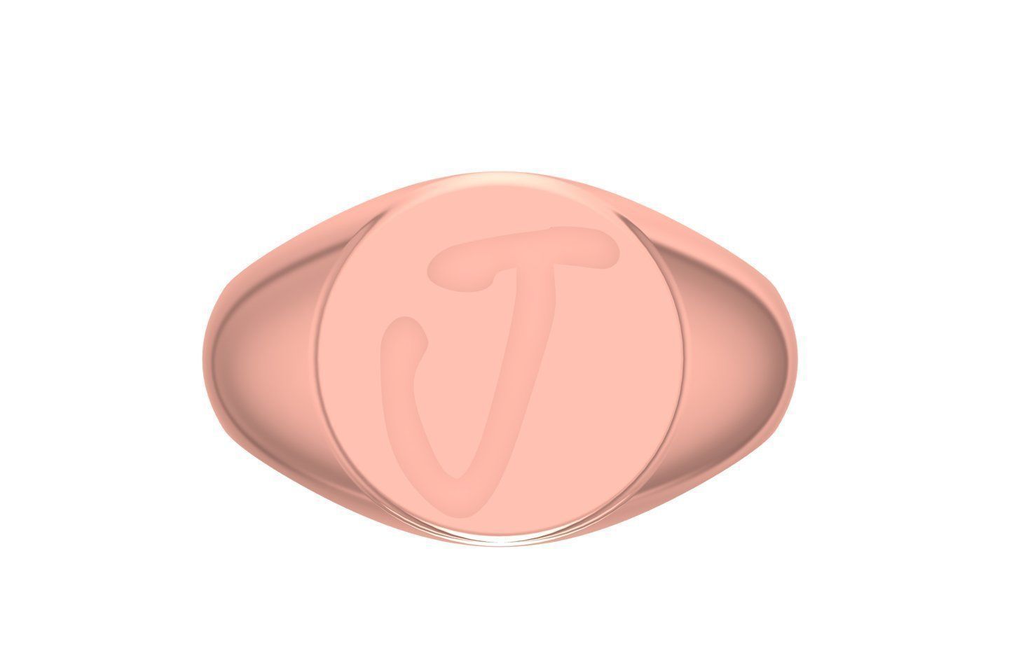 J Alphabet Mens Signet Ring 3dm STL OBJ FBX Render Details 3D print model_1