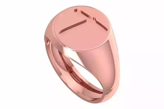 T Alphabet Mens Signet Ring 3dm STL OBJ FBX Render Details 3D print model T Alphabet Mens Signet Ring 3dm STL OBJ FBX Render Details 3D print model