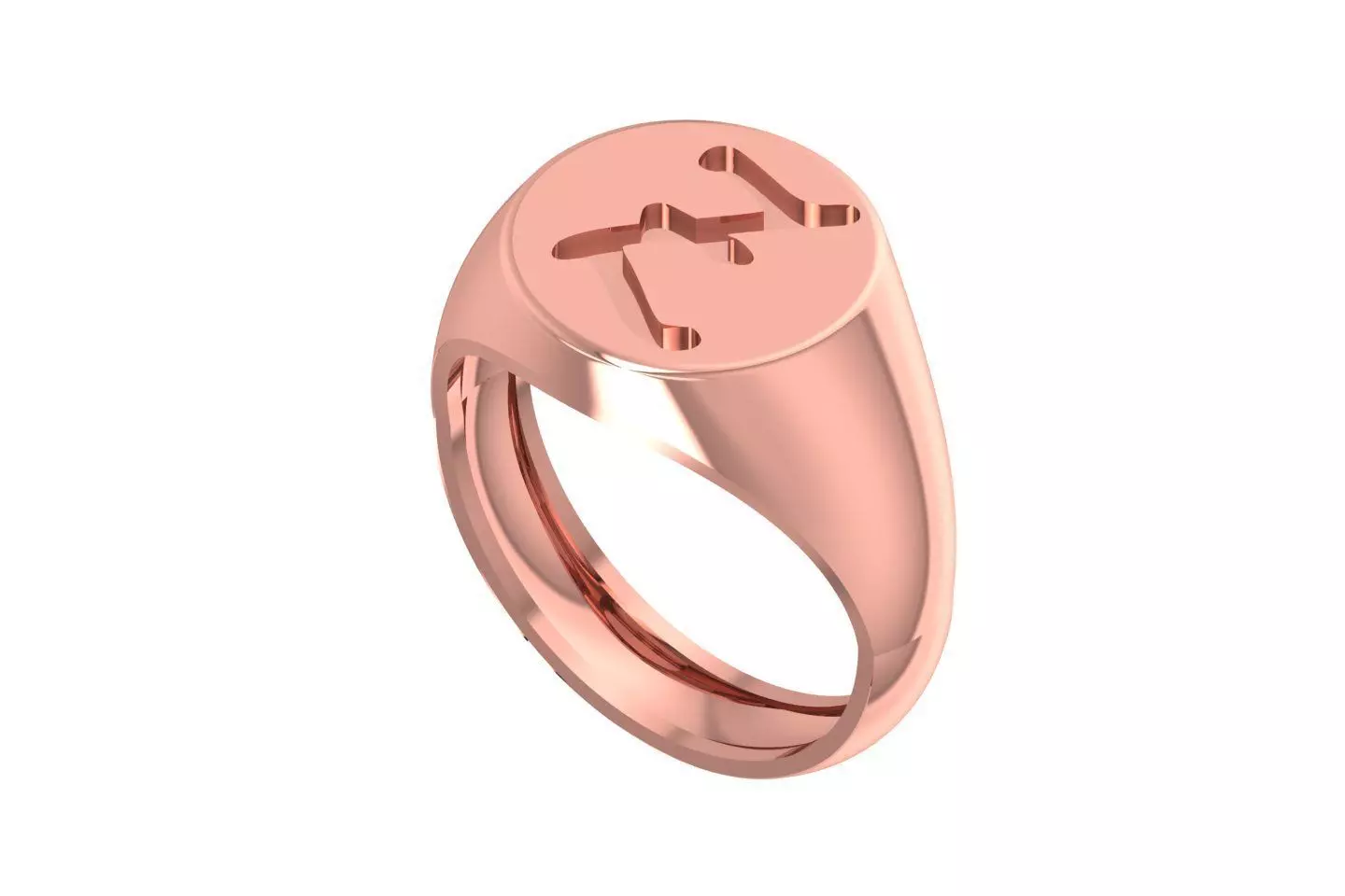 Z Alphabet Mens Signet Ring 3dm STL OBJ FBX Render Details 3D print model_0