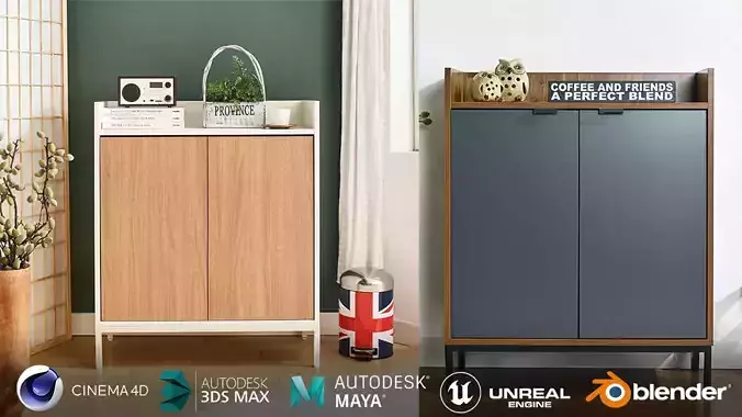 Living Room High Cabinet