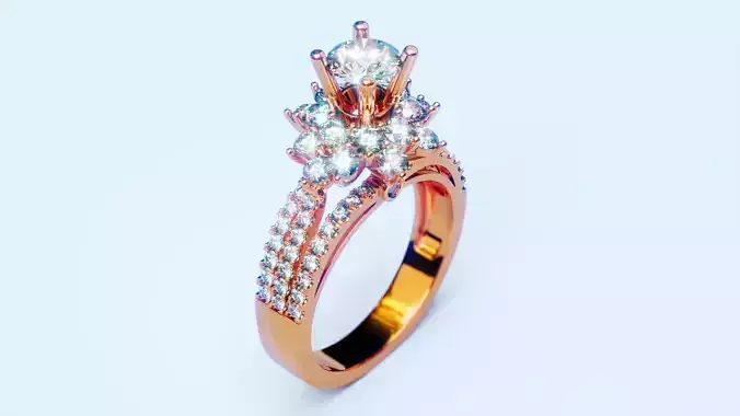Engagement Ring 16 3D print model