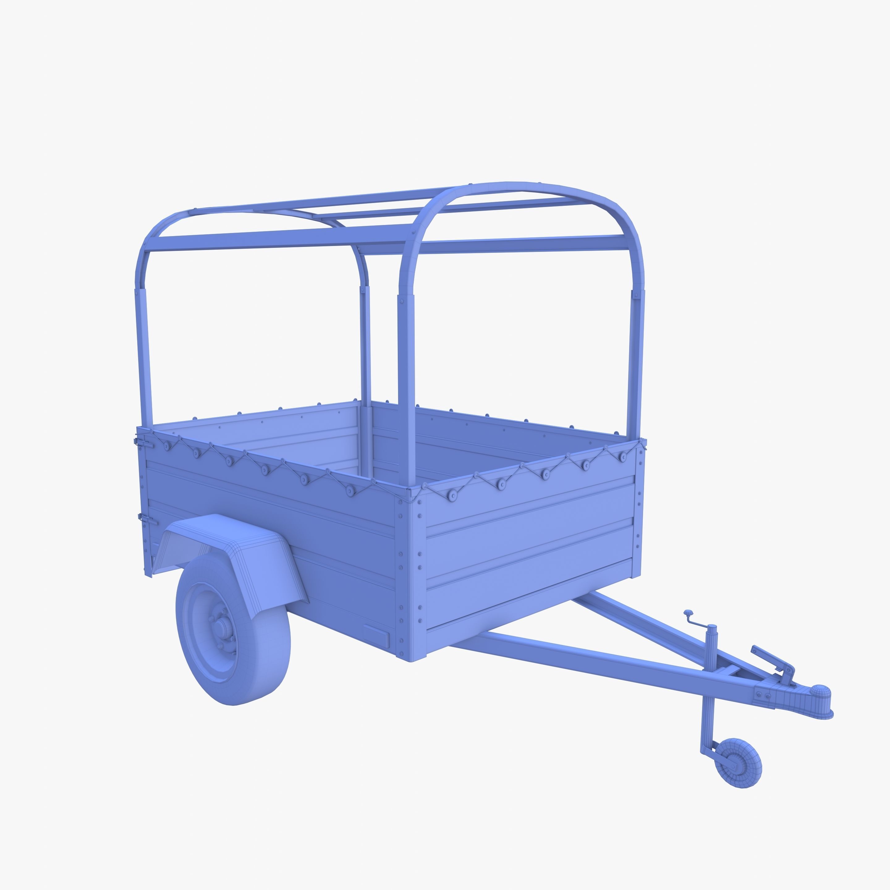 Cargo Trailer v2 Low-poly 3D model_22