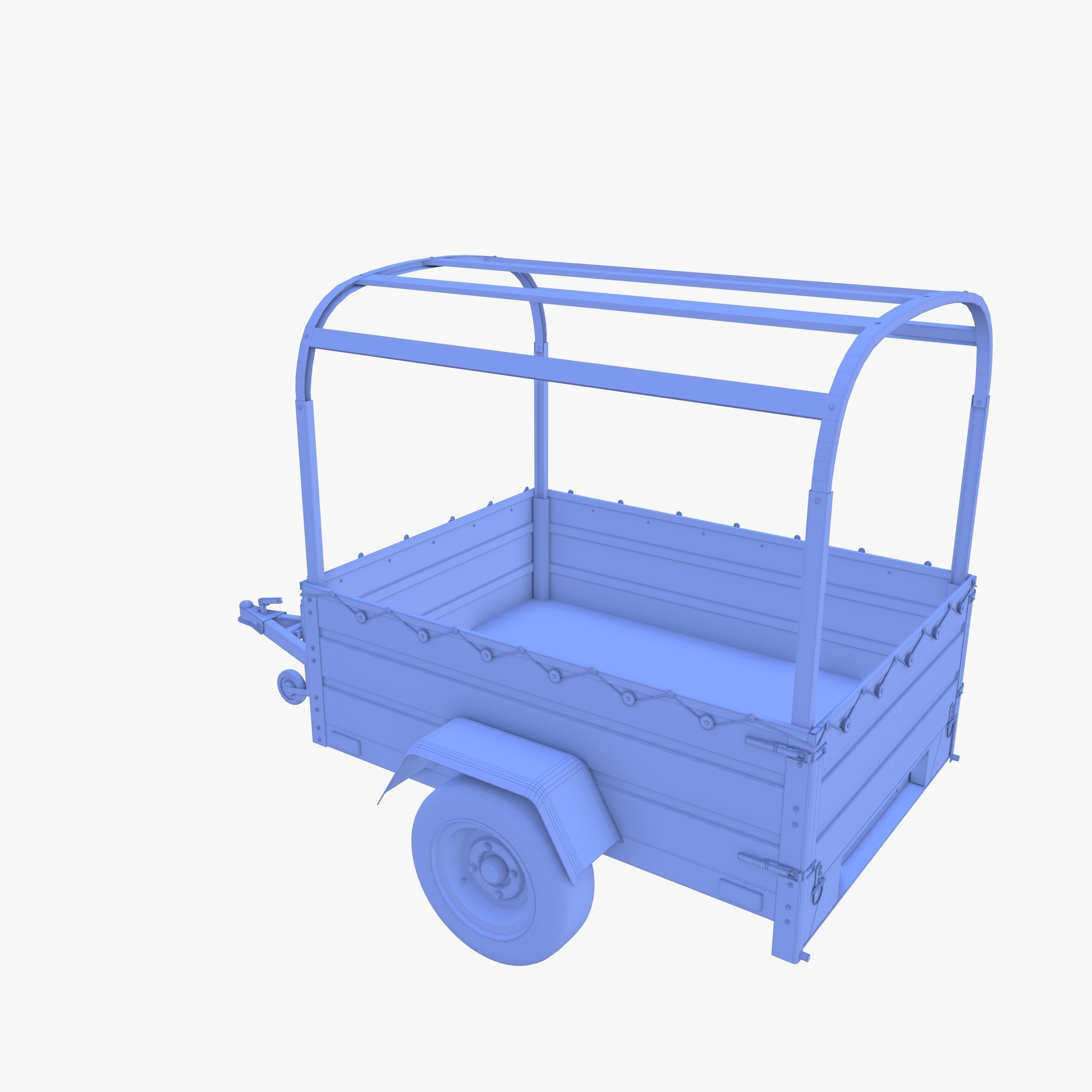 Cargo Trailer v2 Low-poly 3D model_25
