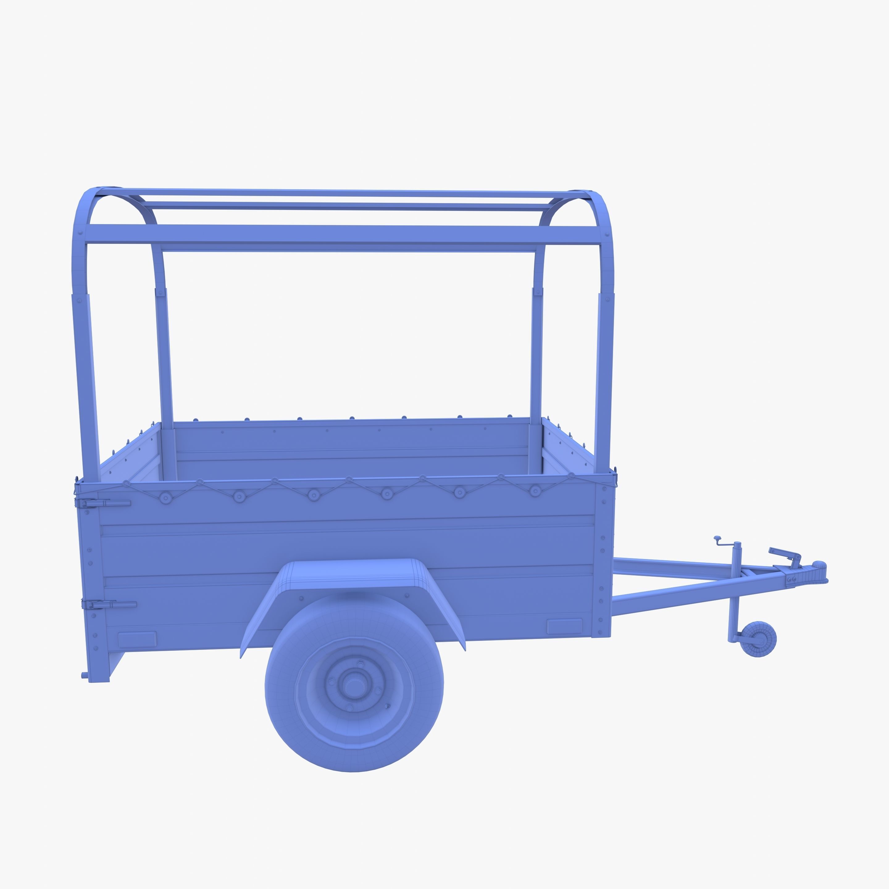 Cargo Trailer v2 Low-poly 3D model_21