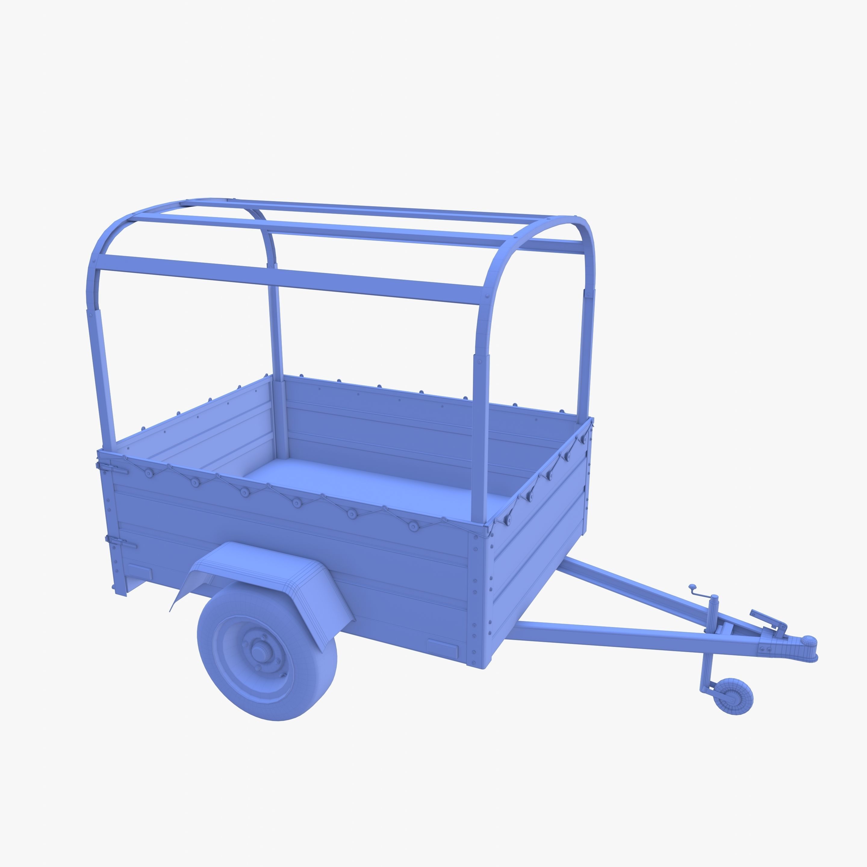 Cargo Trailer v2 Low-poly 3D model_29