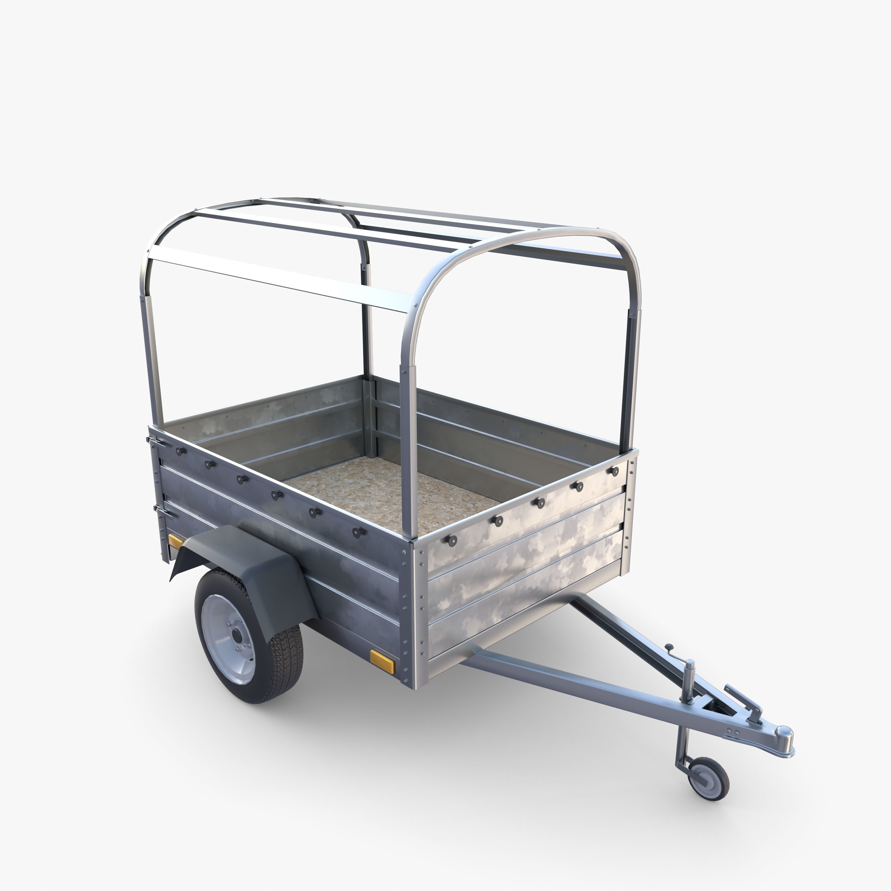 Cargo Trailer v2 Low-poly 3D model_15
