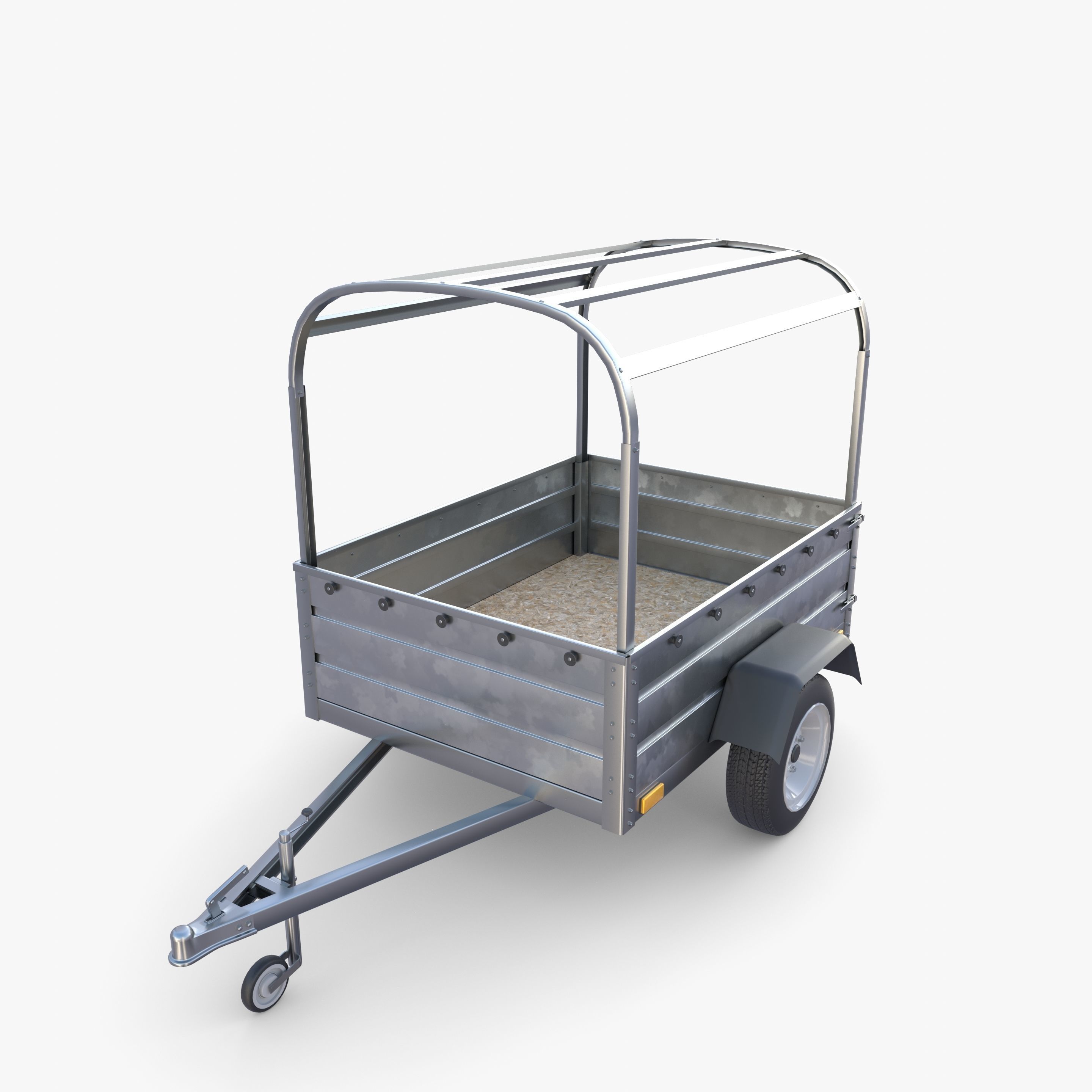 Cargo Trailer v2 Low-poly 3D model_16