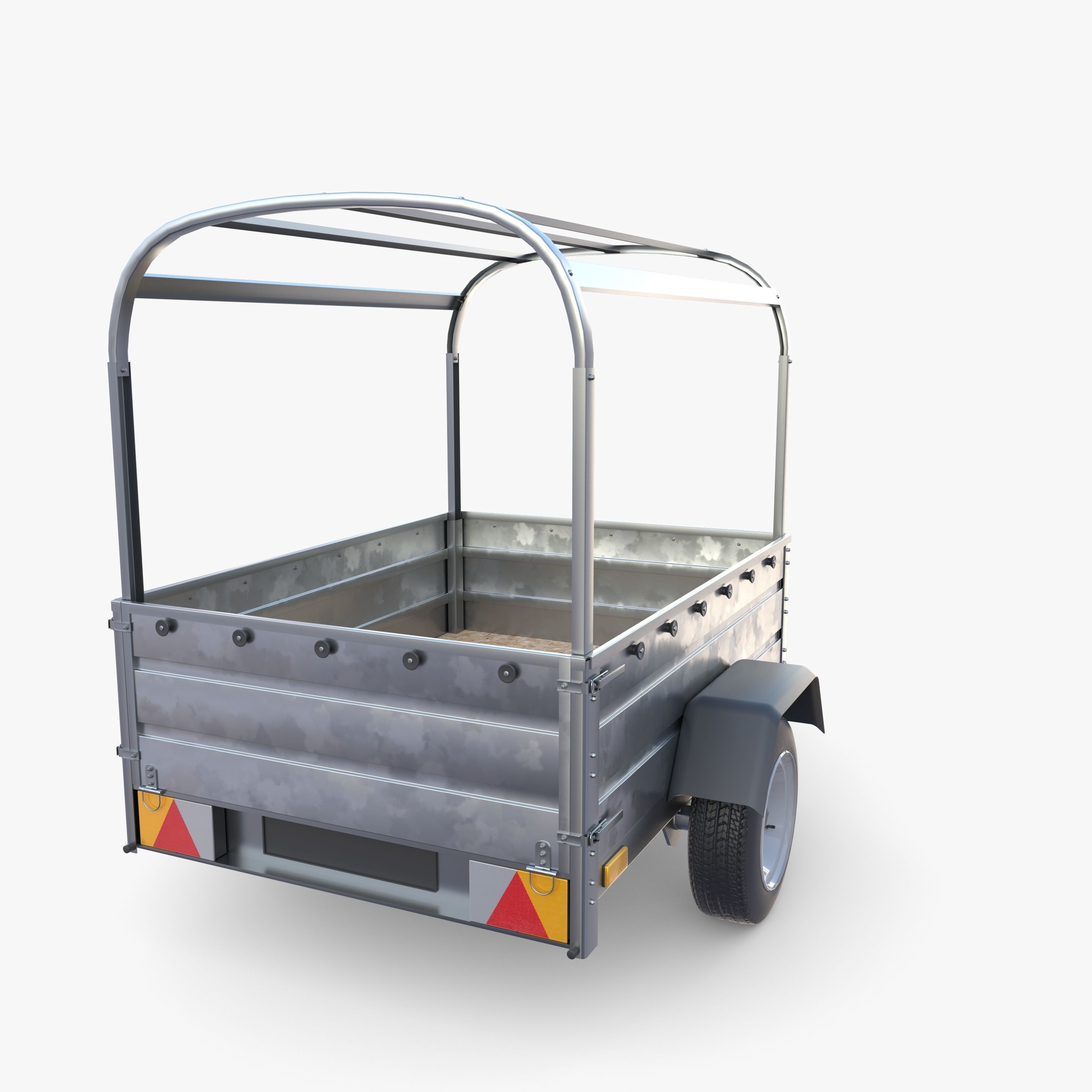 Cargo Trailer v2 Low-poly 3D model_5